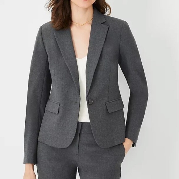 Ann Taylor Single Button Blazer Size 6 - Picture 1 of 9